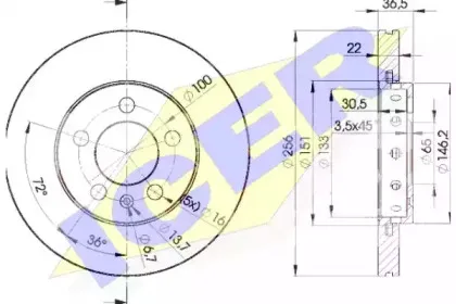 78BD5602-2 ICER Тормозной диск