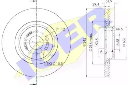 78BD6078-2 ICER Тормозной диск