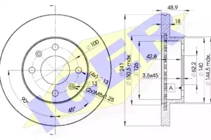 78BD7500-2 ICER Тормозной диск