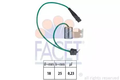 00179112 FACET Конденсатор, система зажигания