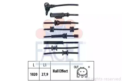 21.0021 FACET Датчик, частота вращения колеса