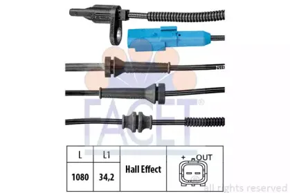 21.0025 FACET Датчик, частота вращения колеса