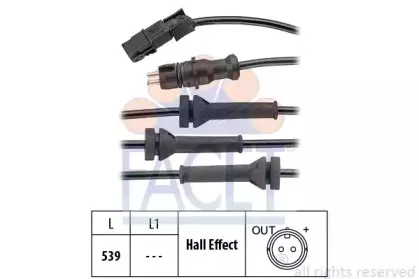 21.0054 FACET Датчик, частота вращения колеса