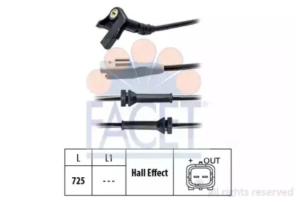 21.0092 FACET Датчик, частота вращения колеса