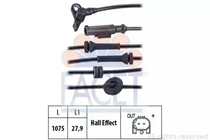 21.0164 FACET Датчик, частота вращения колеса