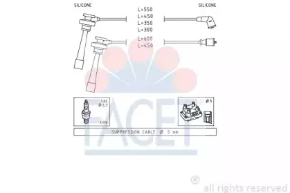 4.9344 FACET Комплект проводов зажигания