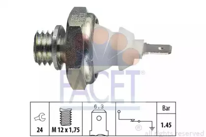 70058 FACET Датчик давления масла