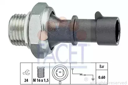 7.0086 FACET Датчик давления масла
