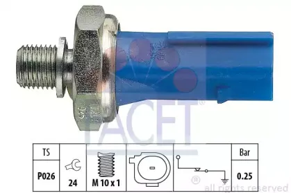 7.0133 FACET Датчик давления масла