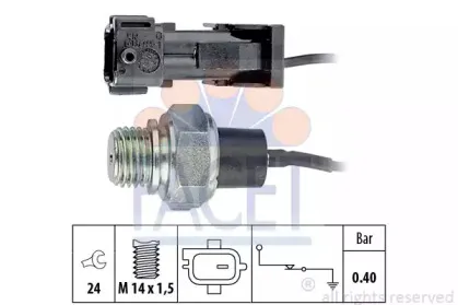 7.0144 FACET Датчик давления масла
