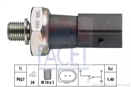 7.0168 FACET Датчик давления масла