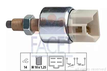 7.1122 FACET Выключатель фонаря сигнала торможения