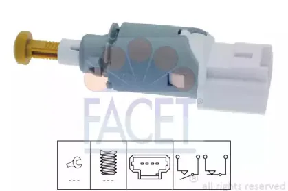 7.1225 FACET Выключатель фонаря сигнала торможения