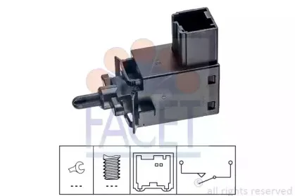 7.1242 FACET Выключатель, привод сцепления (Tempomat)