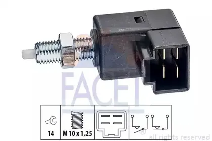 7.1294 FACET Выключатель фонаря сигнала торможения