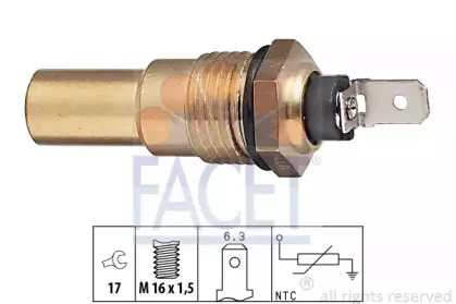 7.3035 FACET Датчик, температура охлаждающей жидкости