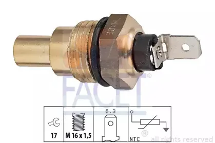 73042 FACET Датчик, температура охлаждающей жидкости