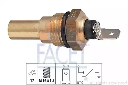 73083 FACET Датчик, температура масла