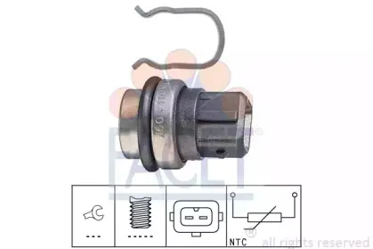 7.3086 FACET Датчик, температура охлаждающей жидкости