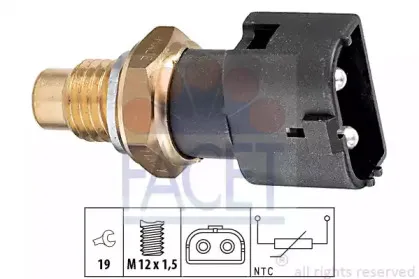 7.3109 FACET Датчик, температура охлаждающей жидкости