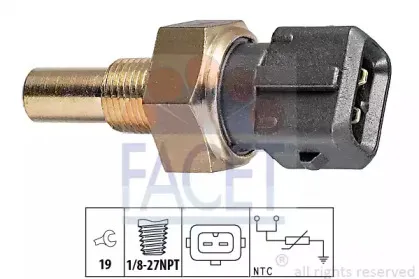 7.3119 FACET Датчик, температура охлаждающей жидкости