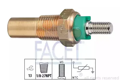 7.3136 FACET Датчик, температура охлаждающей жидкости