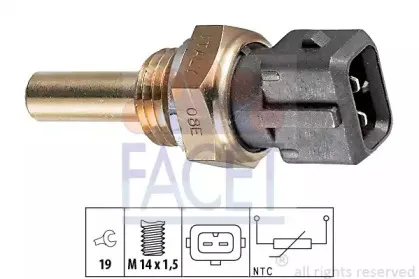 7.3176 FACET Датчик, температура охлаждающей жидкости