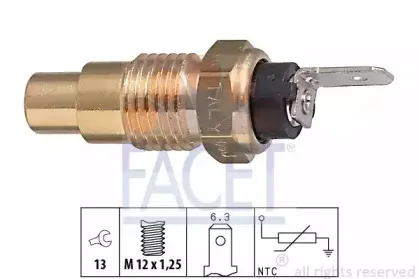 7.3223 FACET Датчик, температура охлаждающей жидкости