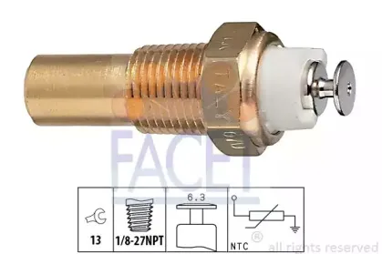 7.3235 FACET Датчик, температура охлаждающей жидкости
