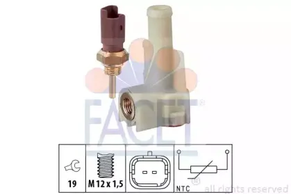 7.3326K FACET Датчик, температура охлаждающей жидкости