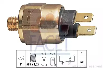 7.4054 FACET термовыключатель, сигнальная лампа охлаждающей жидкости