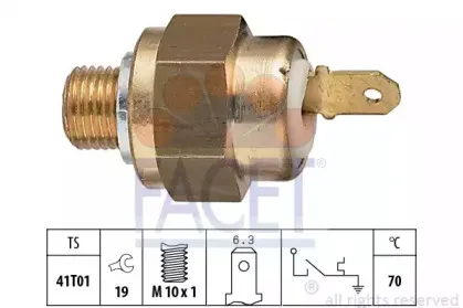 7.4100 FACET термовыключатель, сигнальная лампа охлаждающей жидкости