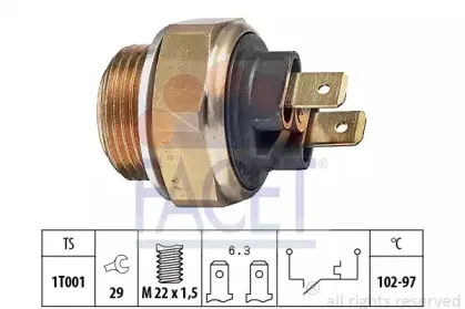 7.5013 FACET Термовыключатель, вентилятор радиатора
