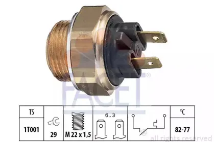7.5030 FACET Термовыключатель, вентилятор радиатора