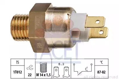 7.5146 FACET Термовыключатель, вентилятор радиатора