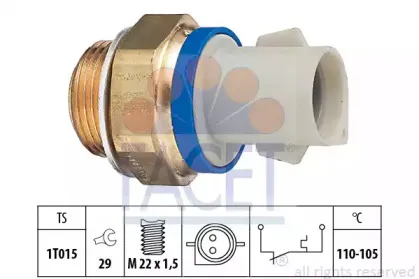 7.5165 FACET Термовыключатель, вентилятор радиатора