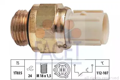 7.5179 FACET Термовыключатель, вентилятор радиатора