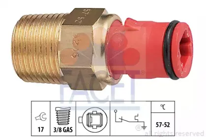 7.5206 FACET Термовыключатель, вентилятор радиатора