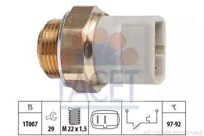 7.5279 FACET Термовыключатель, вентилятор радиатора