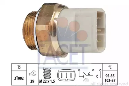 7.5605 FACET Термовыключатель, вентилятор радиатора