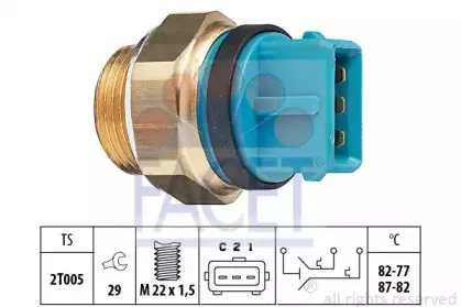 7.5630 FACET Термовыключатель, вентилятор радиатора