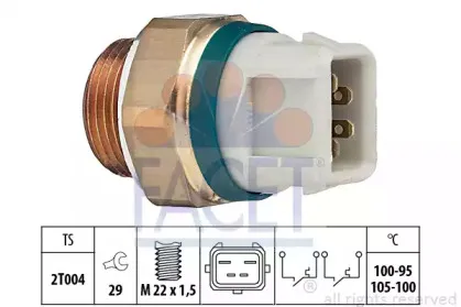 7.5638 FACET Термовыключатель, вентилятор радиатора