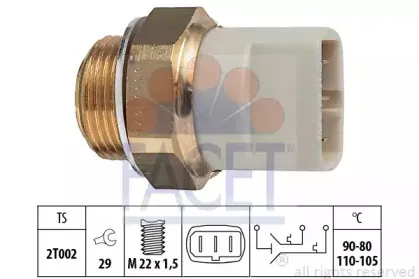 7.5640 FACET Термовыключатель, вентилятор радиатора