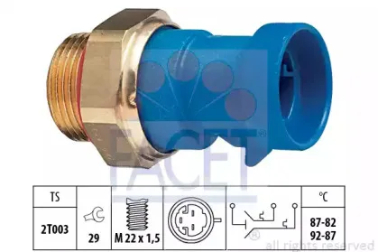 7.5642 FACET Термовыключатель, вентилятор радиатора