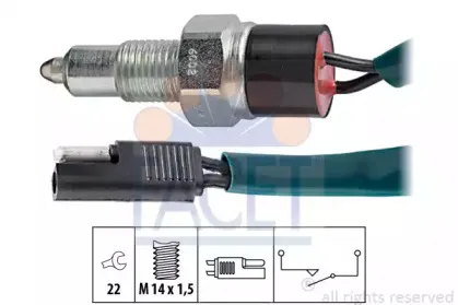 7.6002 FACET Выключатель, фара заднего хода