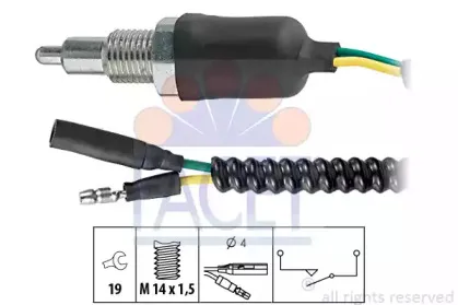 7.6094 FACET Выключатель, фара заднего хода