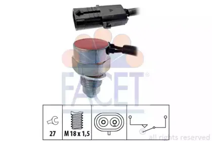 7.6103 FACET Выключатель, фара заднего хода