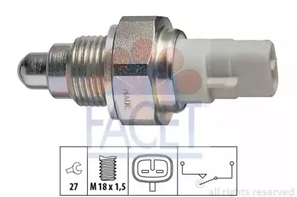 7.6111 FACET Выключатель, фара заднего хода