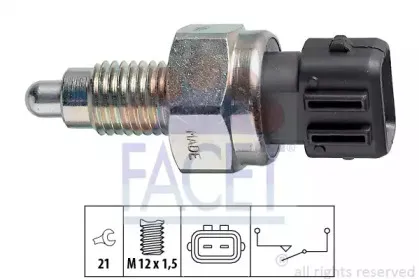 7.6125 FACET Выключатель, фара заднего хода