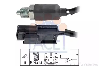7.6140 FACET Выключатель, фара заднего хода